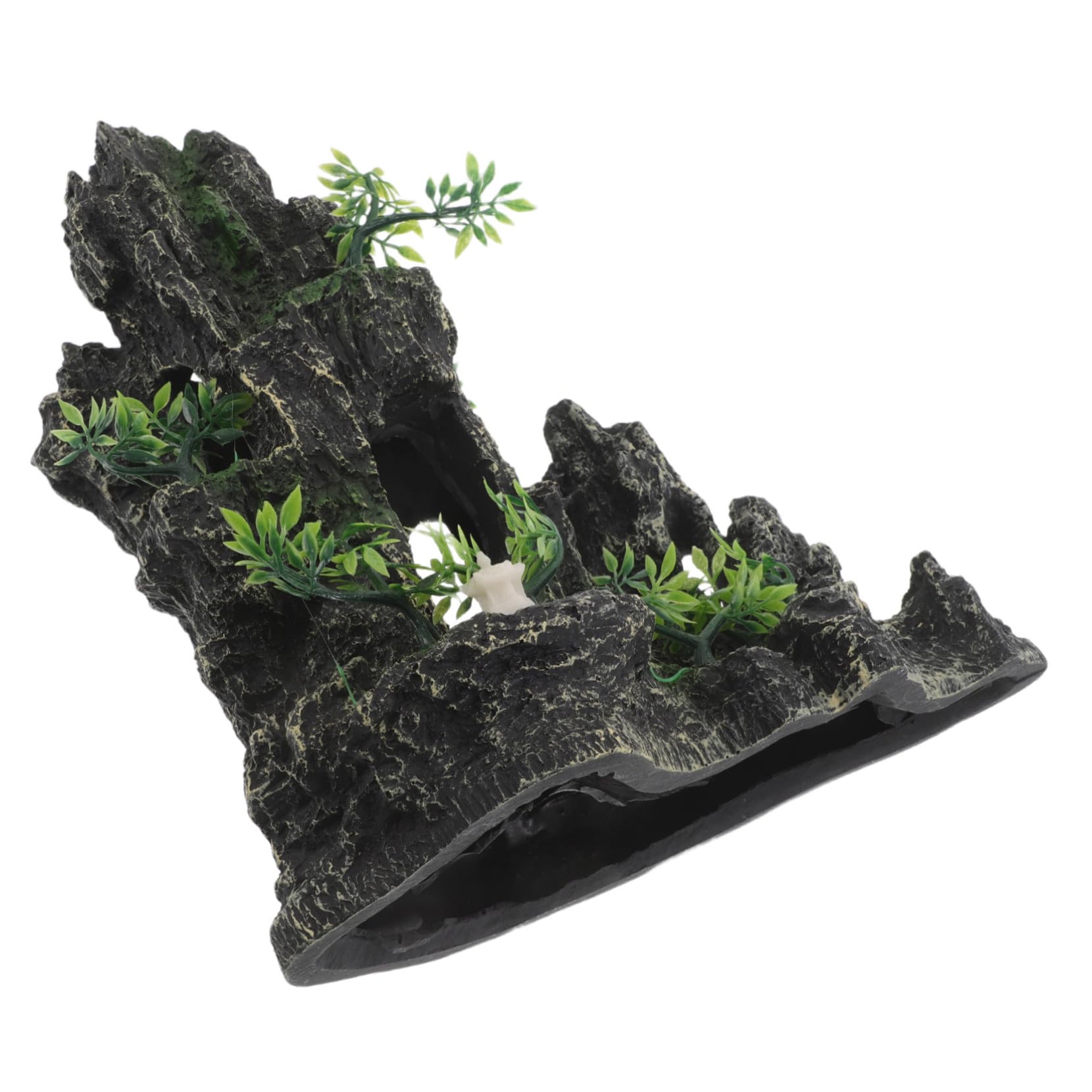 Decoración para Acuario con Roca Artificial de Resina Montaña Simulada para Paisaje Ornamental de Peces Refugio para Camarones y Escondite para Bettas Piedra Decorativa Duradera y