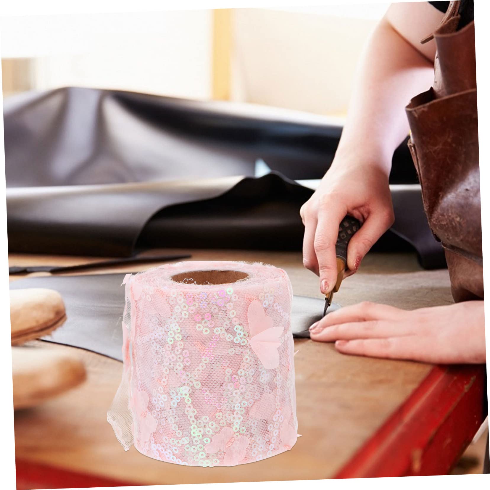 VILLCASE 3rollen Haarschmuck Mit Besticktem Paillettenband Dekoratives Nähzubehör Für Hochzeiten Kostüme Und Bastelarbeiten