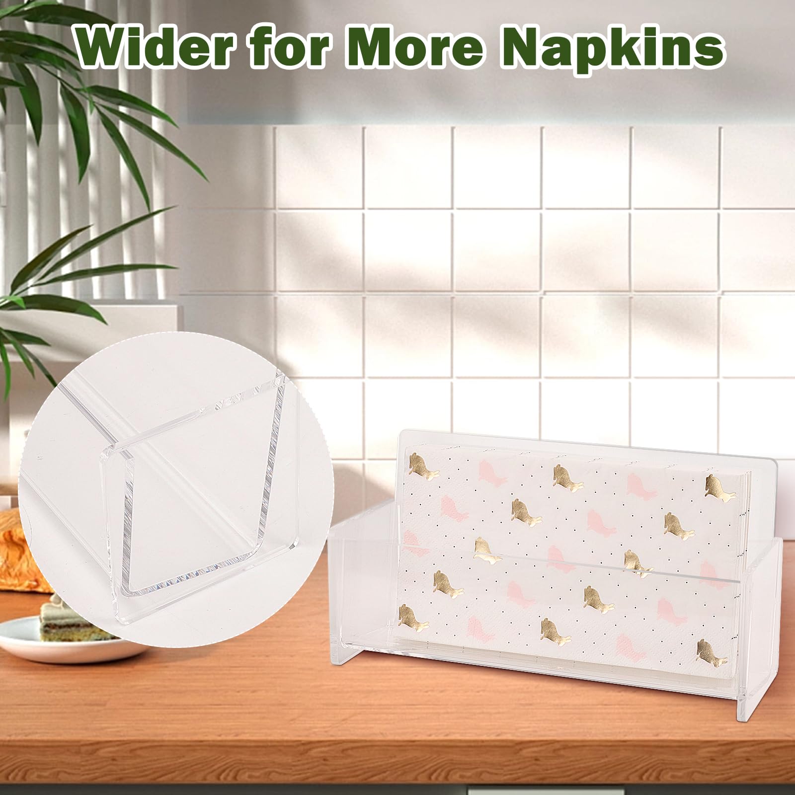 Acryl Serviettenhalter Für Tisch – Neigungsoptimiert, Für Papiertücher & Karten, 24,1 Cm