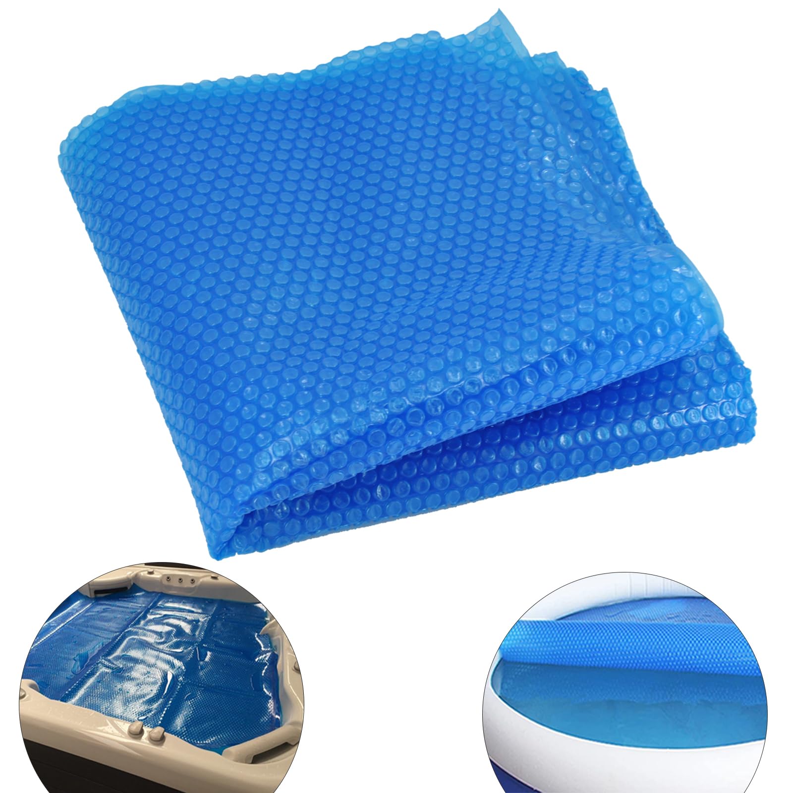 Hot Tub Cover 6ft x 6ft Solar Pool Cover Spa Thermal Blanket Hot Tub Bubble Cover(16 Mil) By Gekufa