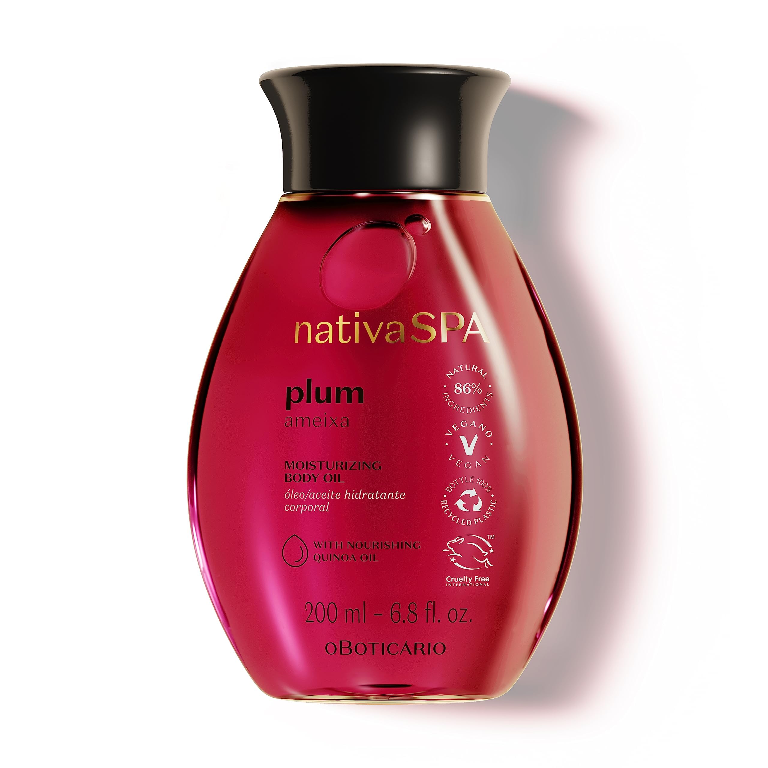 O Boticário Nativa SPA Prugna Set Regalo Cura della Pelle con 3 Prodotti | Crema Idratante Corpo 400ml, Olio Corpo Profumato 200ml e Gel Doccia e Bagno 200g