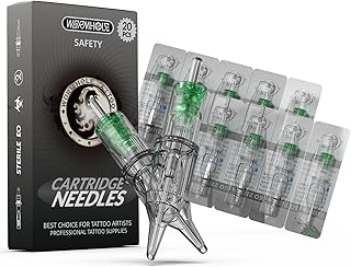 Agujas de tatuaje Wormhole 20 piezas 7RS, car...