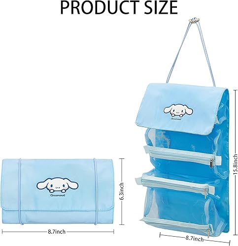 Miniatura 6 de Neceser de viaje colgante para mujer, lindo organizador de maquillaje, bolsa de higiene impermeable con 4 bolsas desmontables, accesorios de baño