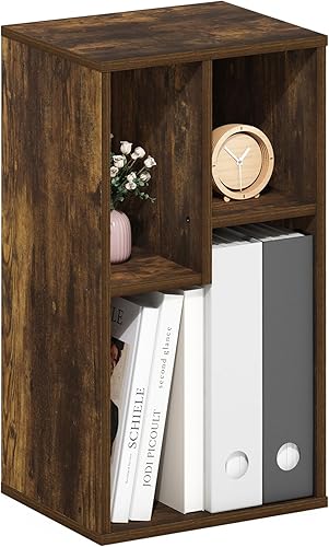 Miniatura 19 de Estantería abierta Furinno Luder de 5 cubos, montaje sin herramientas, color blanco Blanco,2-Pino ámbar,Blackwood,Roble francés,Pino ámbar,madera