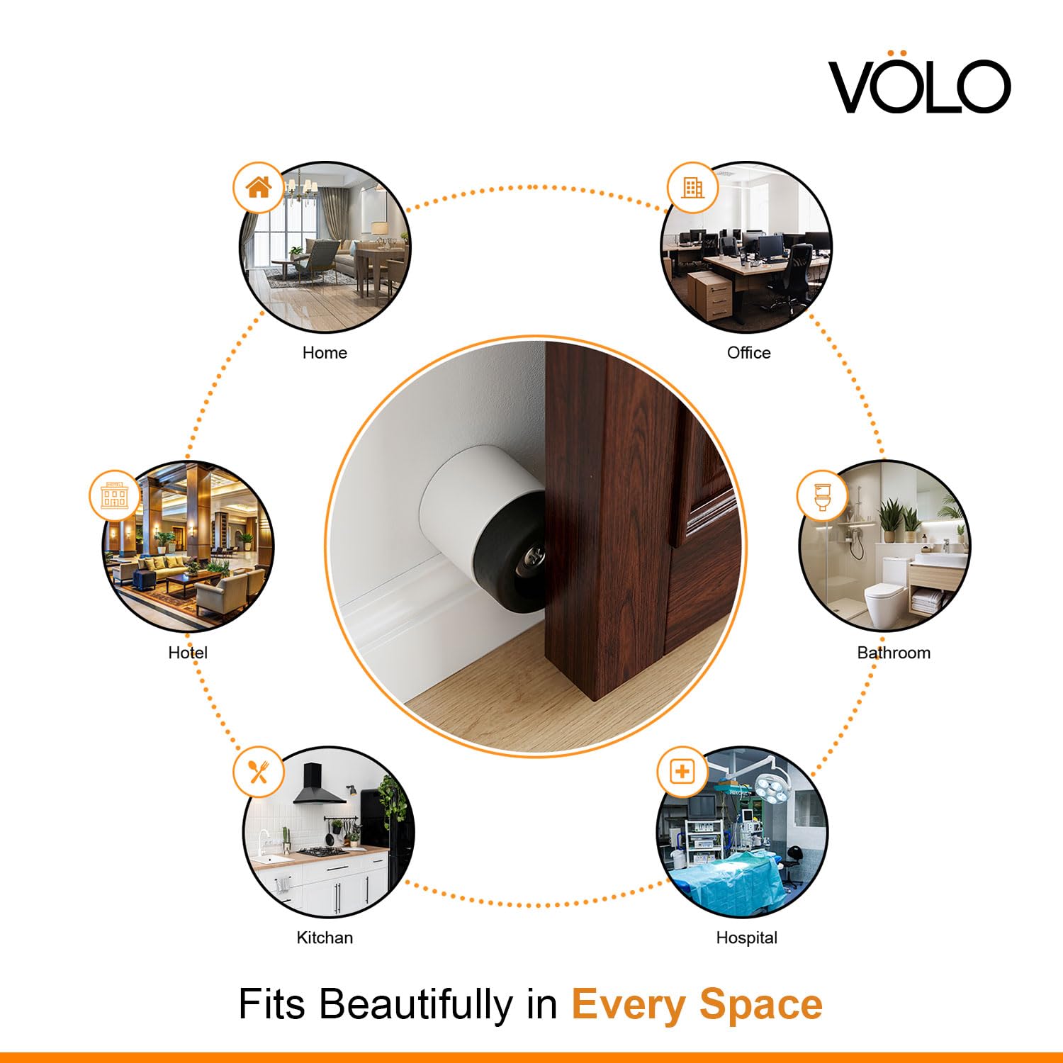 Volo Back Door Stopper - Protect Your Walls! -4 Volo Back Door Stopper - Protect Your Walls! -4