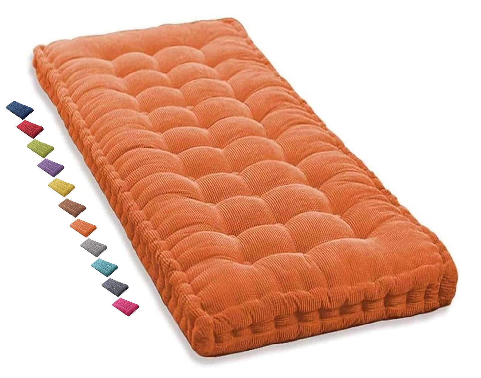 1 Seater 2 Seater Porch Swing Cushion Bench Cushion Outdoor Indoor 120cm 150cm 3 Seater 100cm 140cm 240cm Garden Cushions 50x50 Reversible Chair Pad 40x40 Cushion for Office Chair Garden Bench(Orange