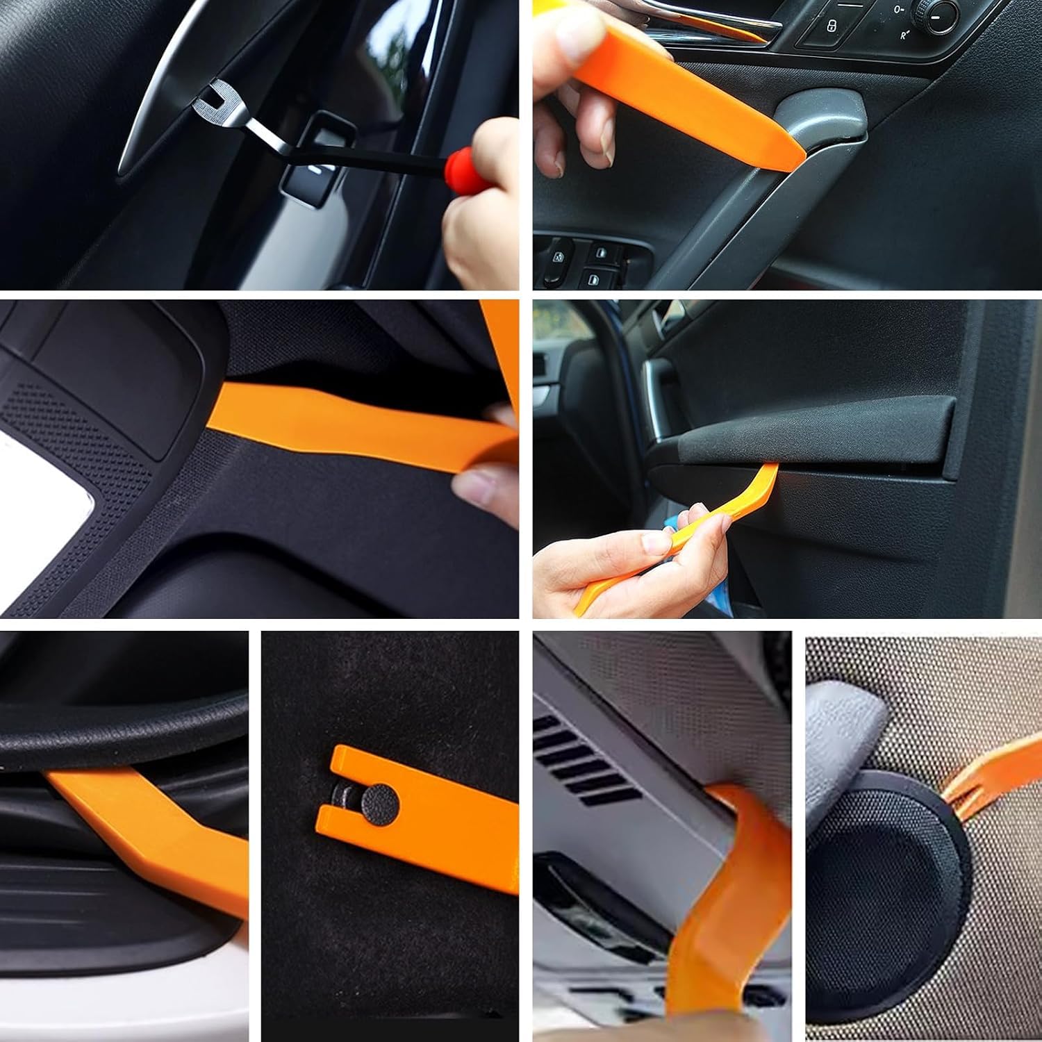 1105PCS Clips Voiture,lips Voiture Noir Universel Rivet Plastique Fixation,avec Outil de Démontage et Serre Câbles pour Auto Voitures Panneaux Portes Pare-Chocs