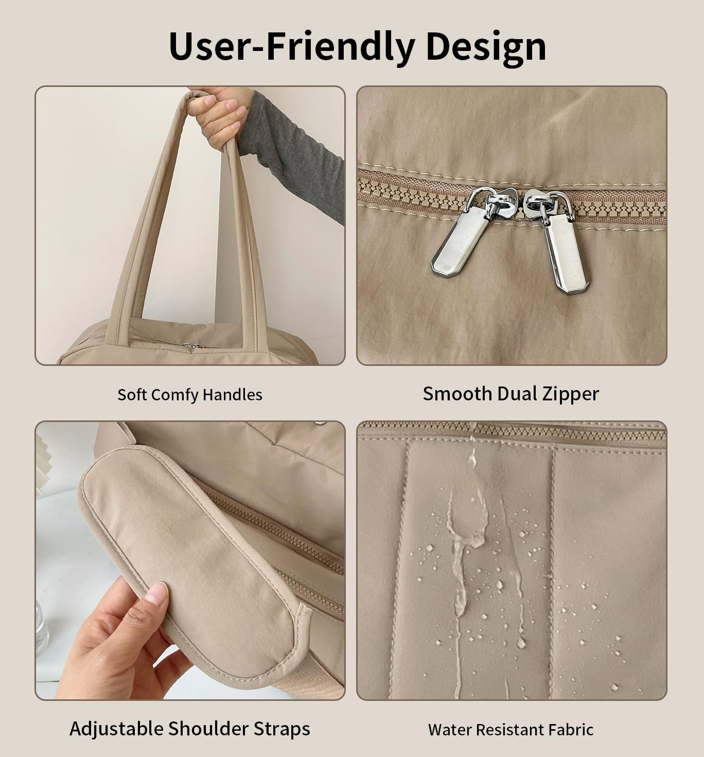 Travel Duffle Gym Bag for Women, Lightweight Puffer Carry on Weekender Bags with Wet Pocket Tote Yoga Workout Bag (Black) - Image 7