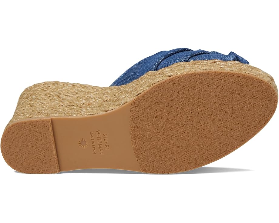Stuart Weitzman Loveknot Espadrille Wedge Slide - Bottom View