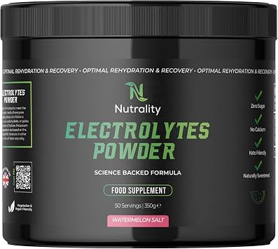 Nutrality Electrolytes Powder 350g | Vegan | 50 Servings | Watermelon