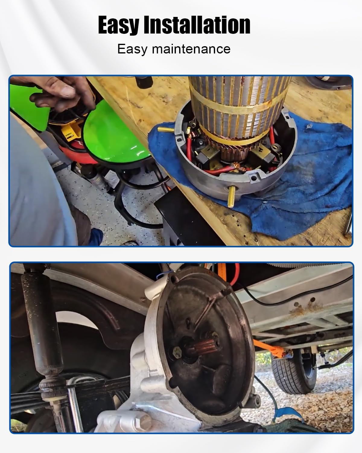 2Pcs Motor Brush Kit Fit for Yamaha G29 Drive Golf Carts 2007-2016, Replace JU2-H1801-00