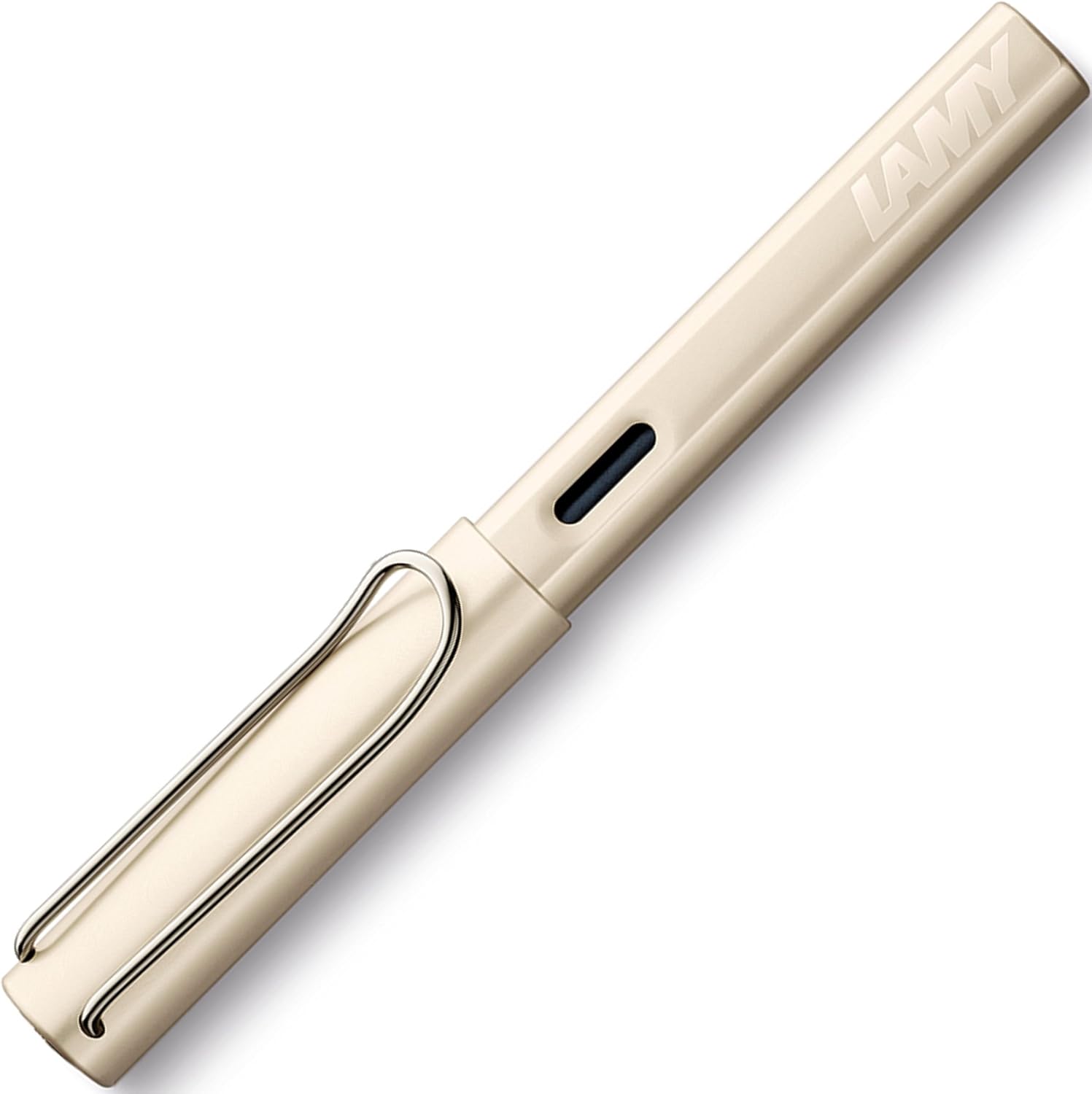 LAMY Lx palladium fountain pen, PVD-coated nib & ergonomic grip, steel nib in size M, lightweight aluminum body