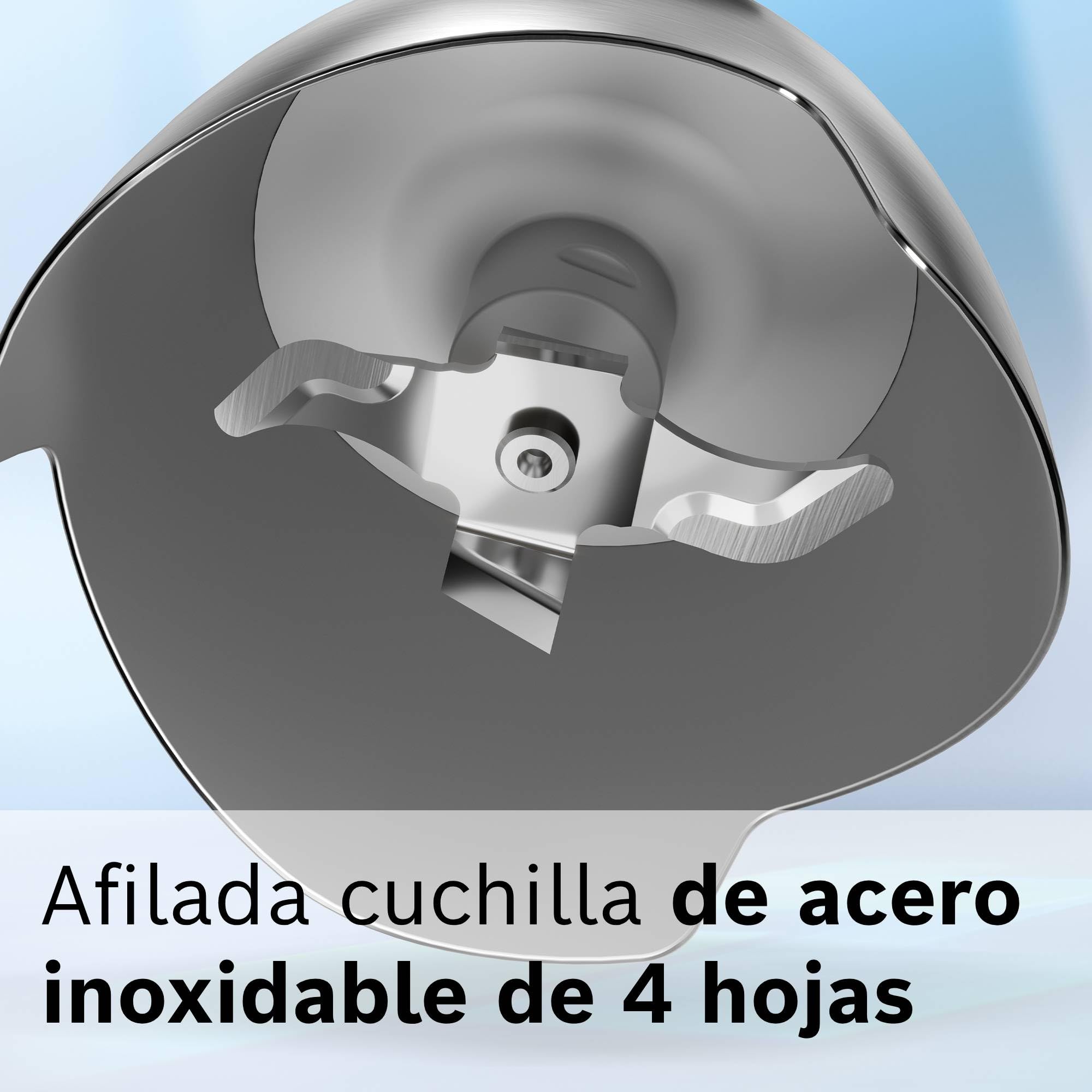 Bosch - Batidora de mano ErgoMaster Serie 4, 600 W, Control de velocidad con una mano, Cuchillas QuattroBlade, Vaso medidor incluido, Blanco, MSM4W220