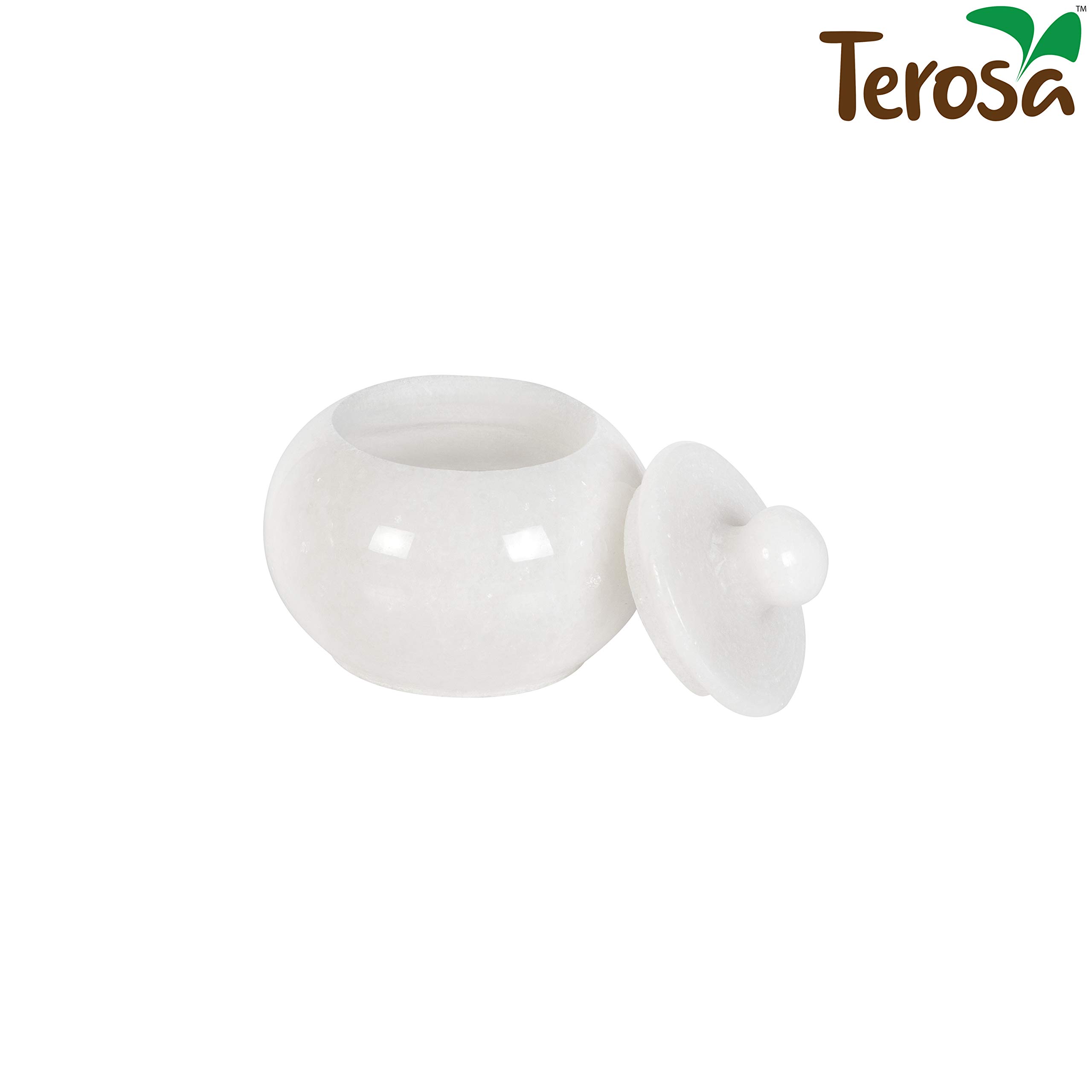 Terosa Pearl White Sindoor Daani Kumkum Box Trinket Box - Std 1