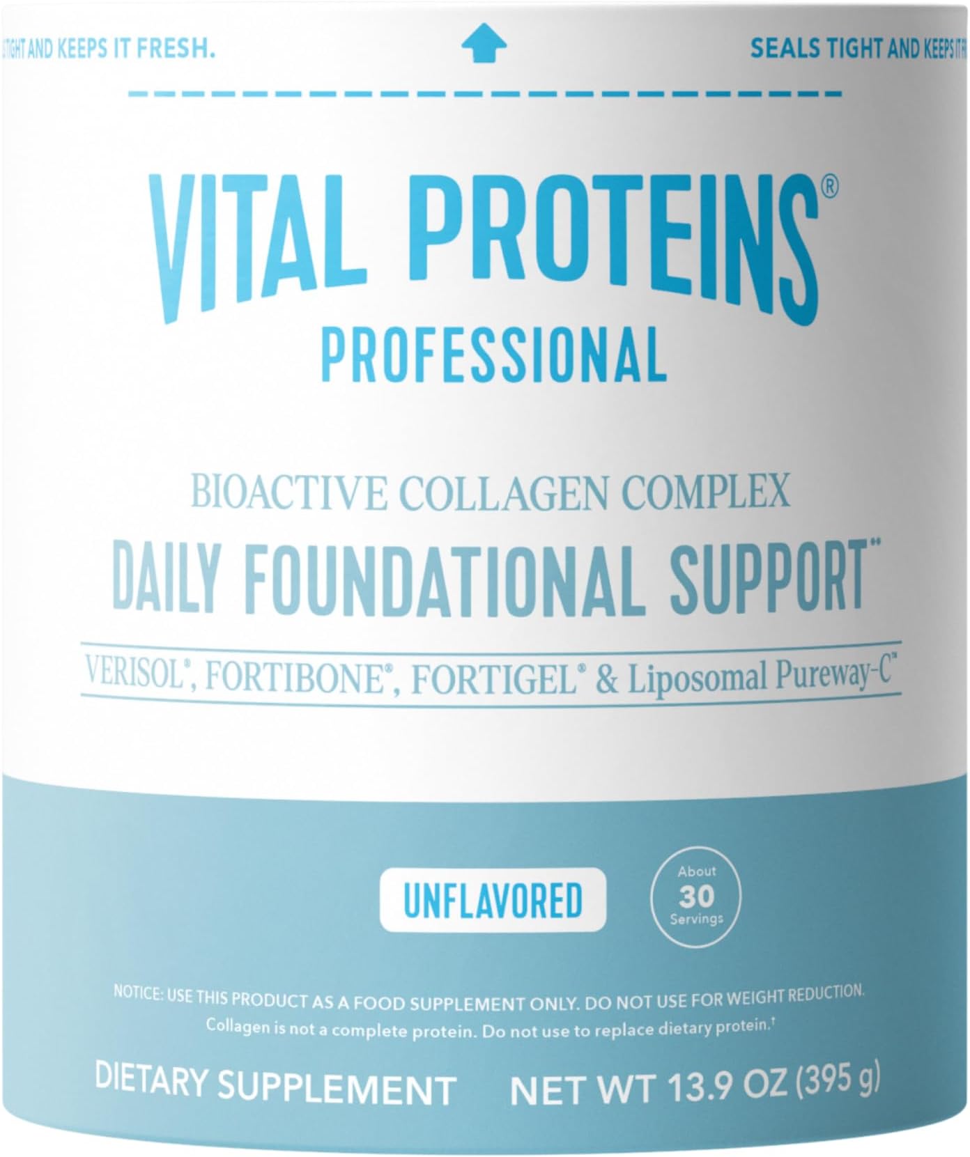 Professional Daily Foundational Support, 12g Bioactive Collagen Peptides, Reduces Fine Lines & Wrinkles, Supports Joint Mobility**