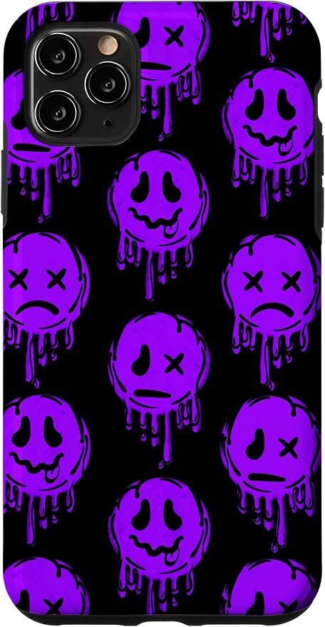 Amazon Com Iphone Xr Melting Happy Face Smile Trippy Acid House Sad Graffiti Case Cell Phones Accessories