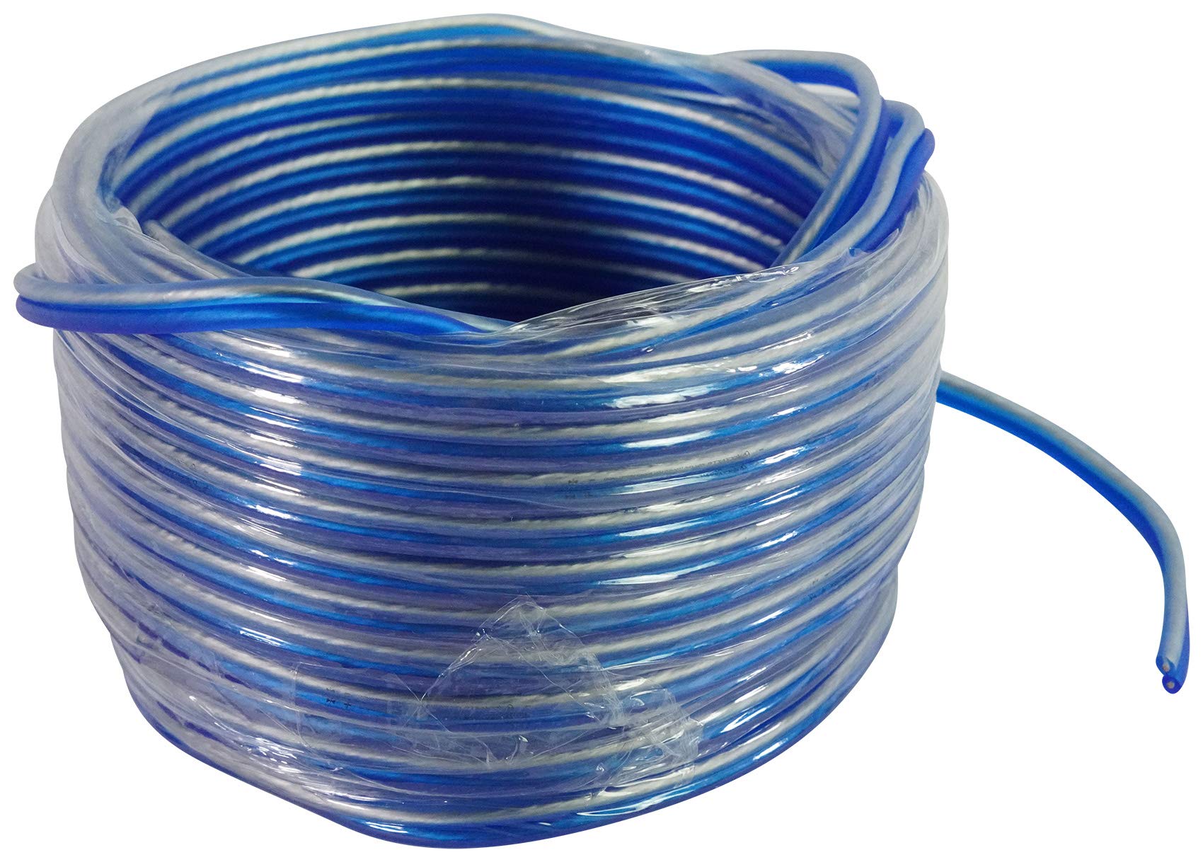 Rockville Blue 16G50 16 Gauge 50 Ft OFC Copper Speaker Wire, Tinned for Corrosion Resistance, Marine-Grade Jacket, Flexible Design, Easy ID Markings,