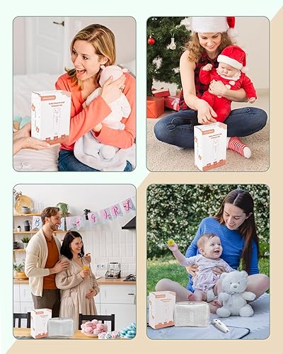 Miniatura 9 de Lilian&Gema Kit de cuidado de la salud y aseo del bebé, juego eléctrico recargable 28 en 1, kit de cuidado de uñas de bebé con doble luz automática,