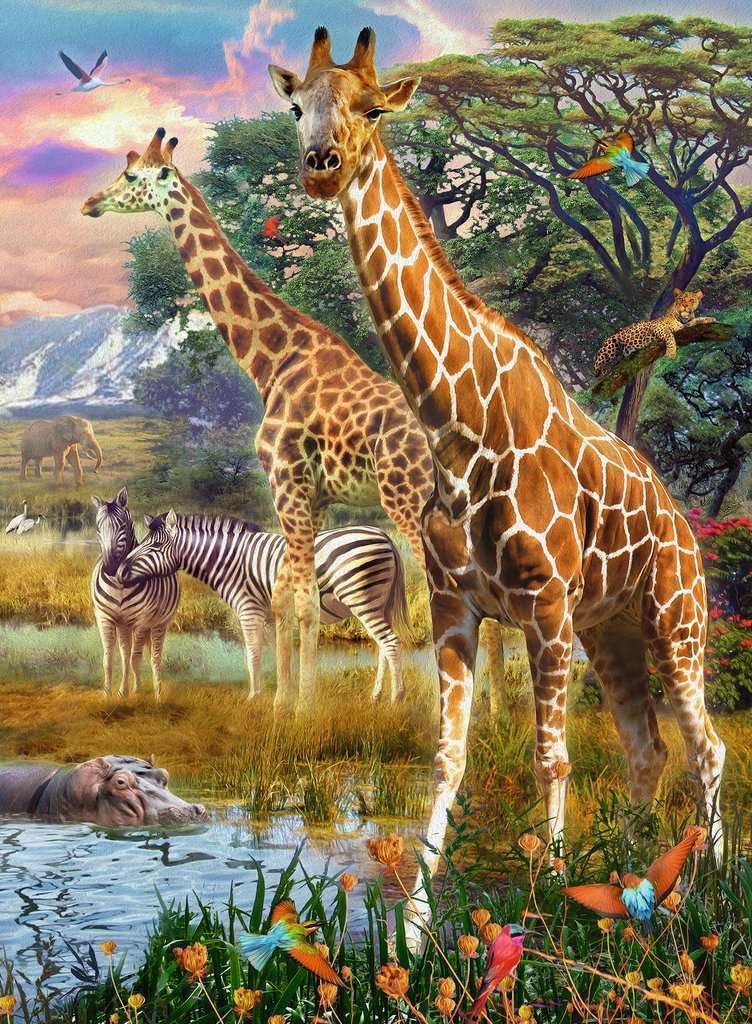 Ravensburger Children's Puzzle 12943 Colourful Savannah Puzzle for Children from 7 Years with 150 Pieces XXL Format