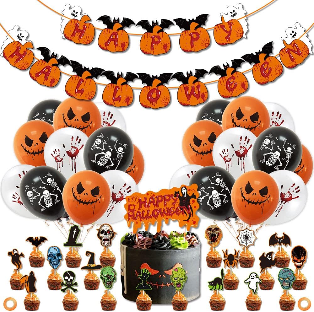 Halloween Spooky Party Decorations 48pcs Set