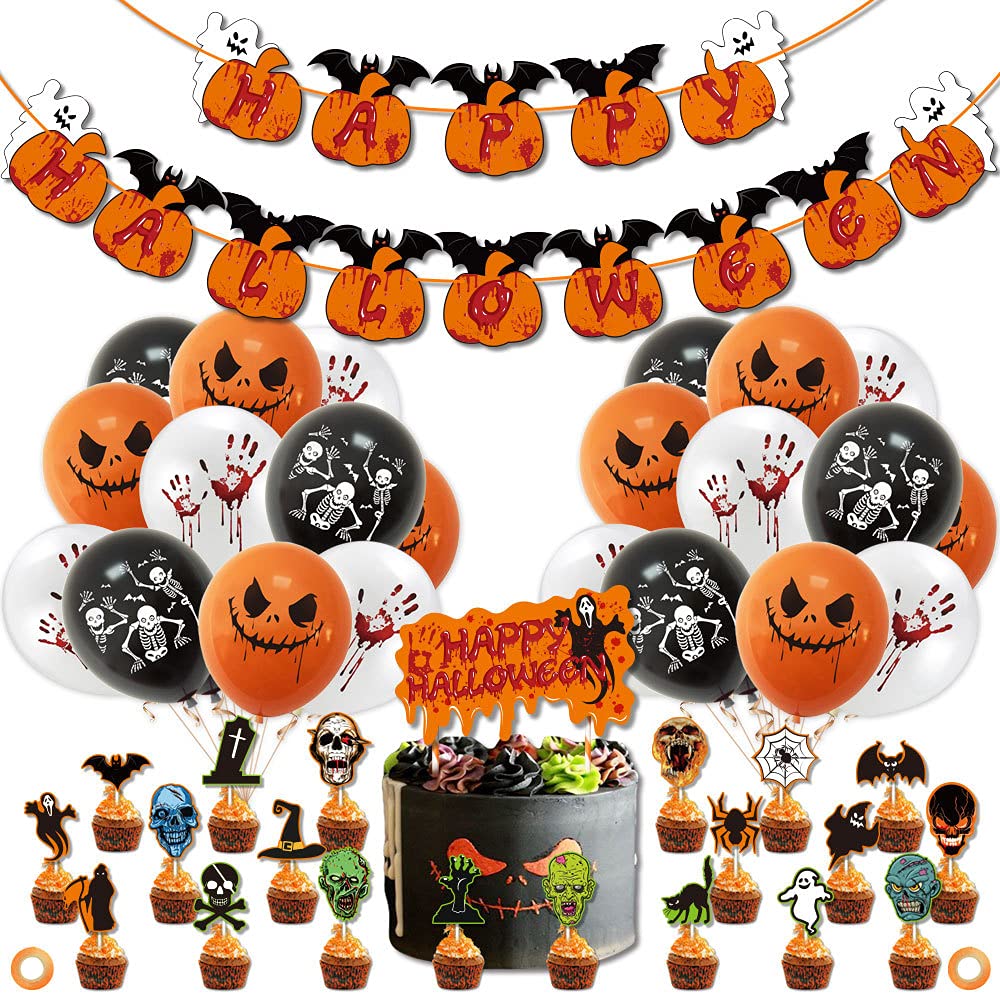 Halloween Spooky Party Decorations 48pcs Set