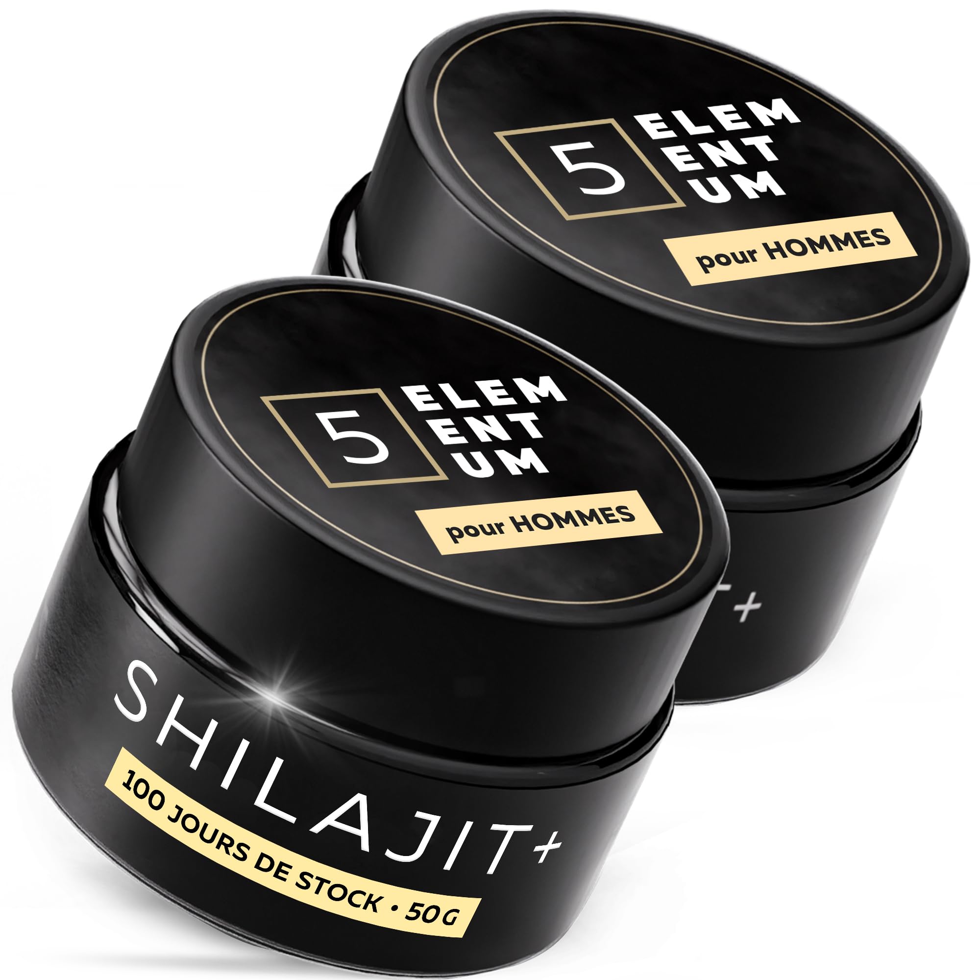Shilajit Himalaya pour Hommes – 100 g (2x50 g) Résine Pure avec 82 % d’Acide Fulvique | Mumijo Naturel Hautement Concentré | Résine de Shilajit Himalayenne + Cuillère Doseuse 500 mg