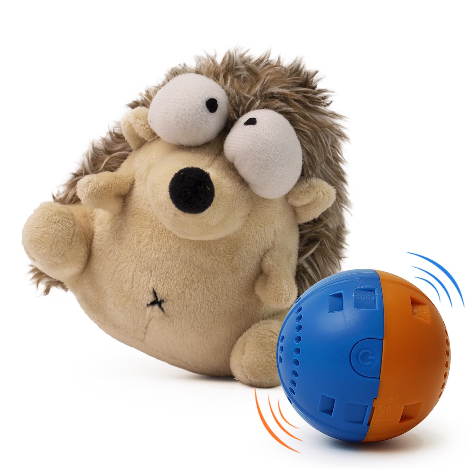 Interactive Dog Toy That Moves Active Ball for Dogs with Rechargeable Battery Self Moving Balls and Plush Cover