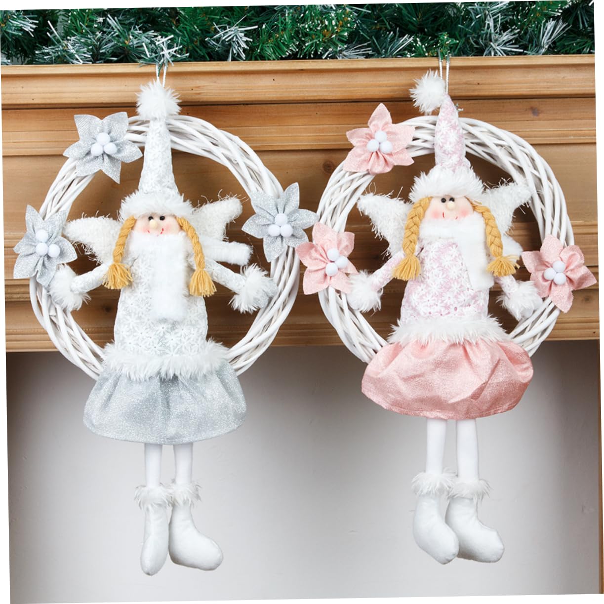 Colgante De De Ángel para Árbol De Navidad Decoración Colgante Navideña De Puerta para Festivales