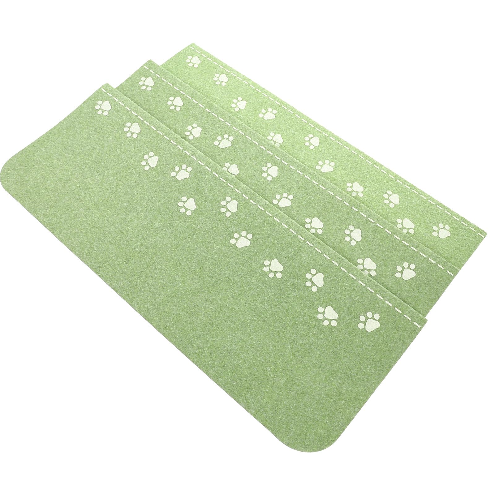 Alfombrillas para escaleras antideslizantes verdes en pack de 3 piezas de fieltro