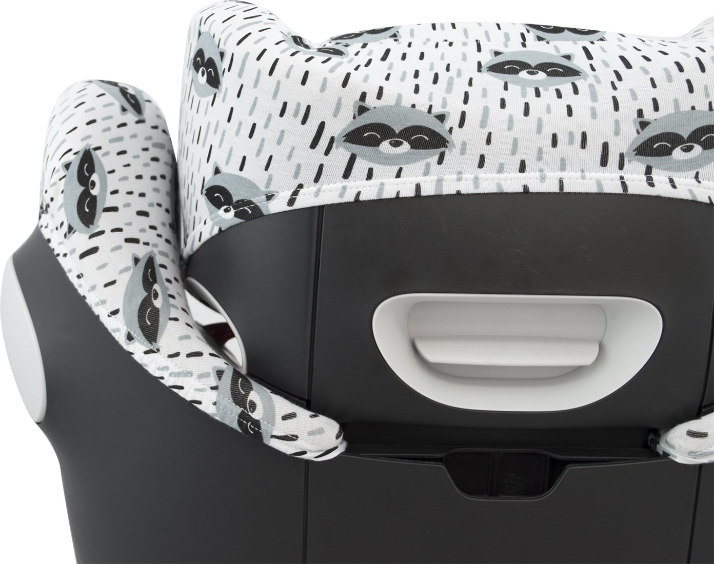 JYOKO Kids Funda de algodón para Silla de Coche Compatible con Cybex Pallas M - S Fix y Pallas B - Fix (Raccoon)