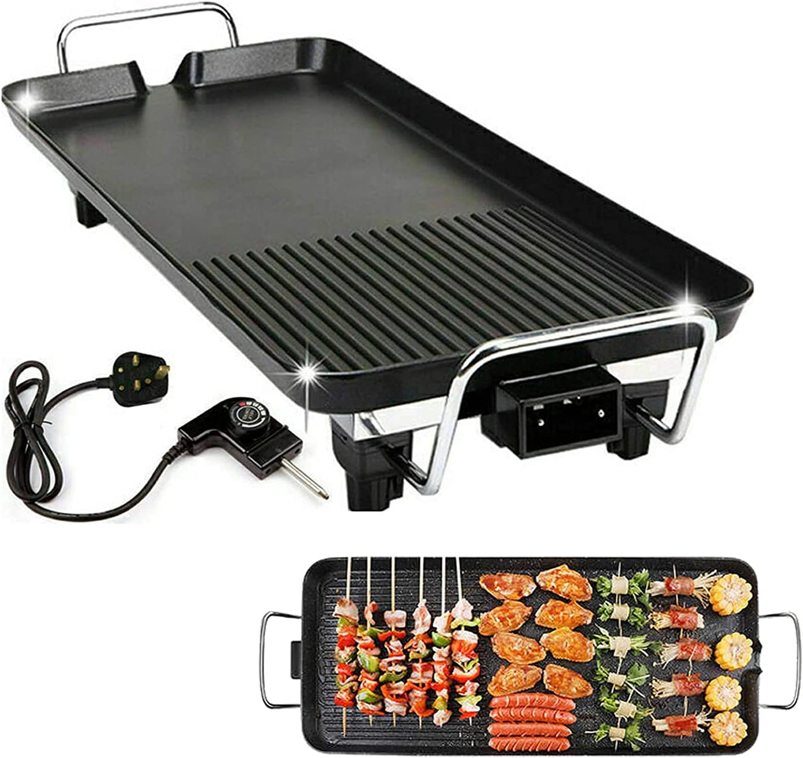 Duronic GP20 Piastra Elettrica Teppanyaki 2000W - Grill Da Tavola 52x27cm Per Interno/Esterno - Foto 6