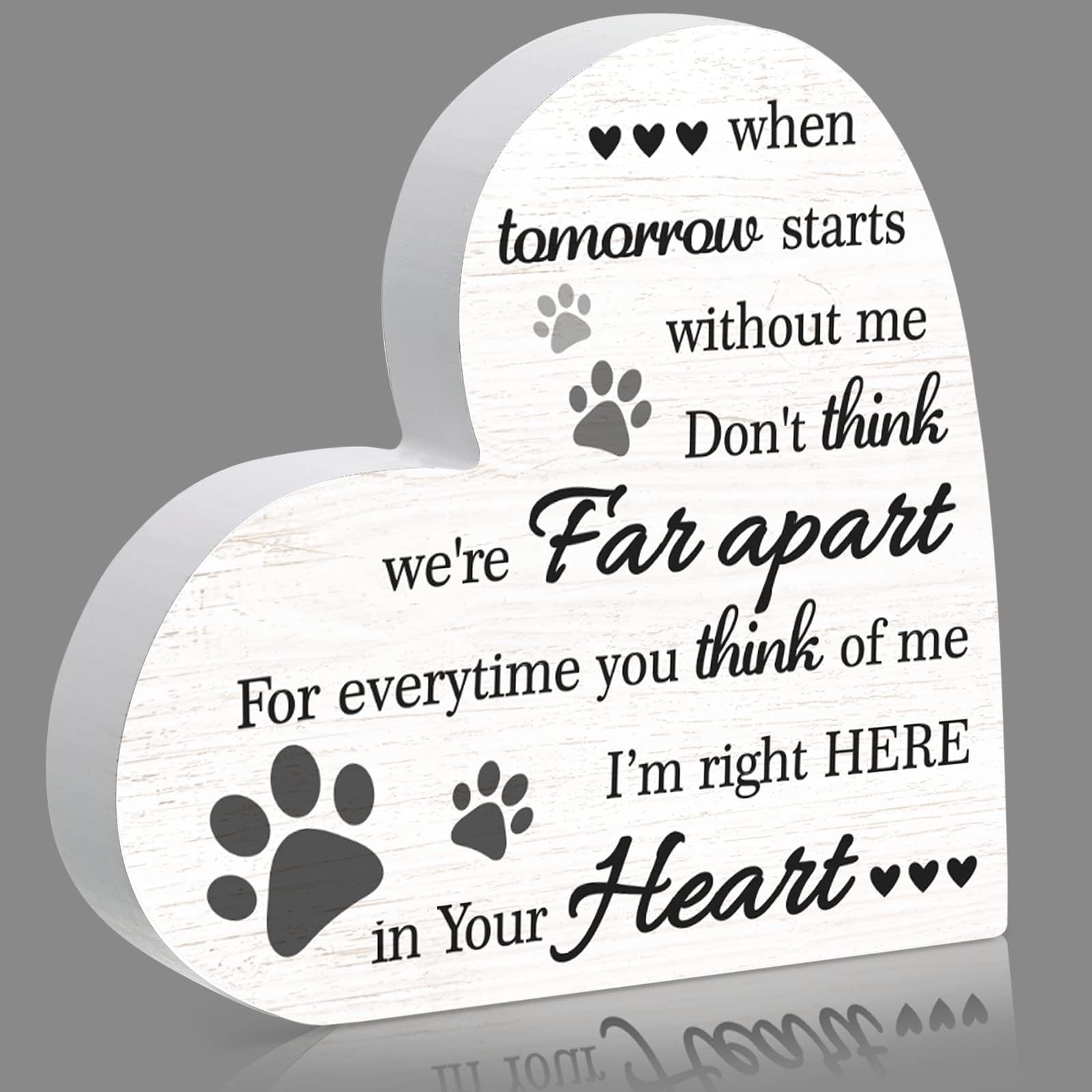Maitys Dog Memorial Gift for Loss of Dog Pet Cat Memorial Gifts,White