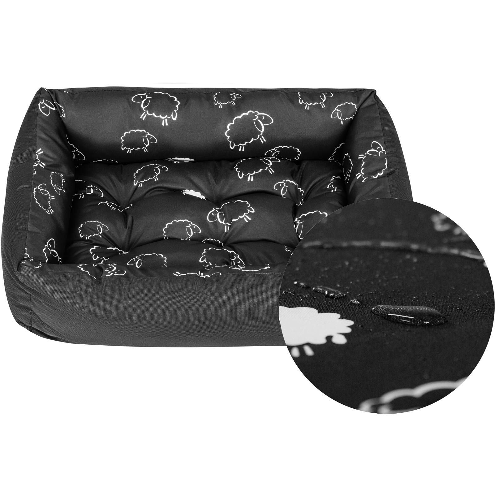 Lit pour chien XL SuperKissen24 panier apaisant mouton haute qualité gris