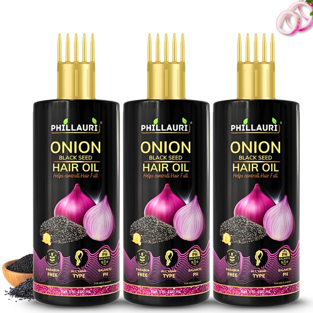 Onion Hair Oil For Smooth Hair, Hair Oil For Hair Grooming, Onion Hair Oil For Scalp Massage, oil For All Hair Type - (Pack 3)-image-25