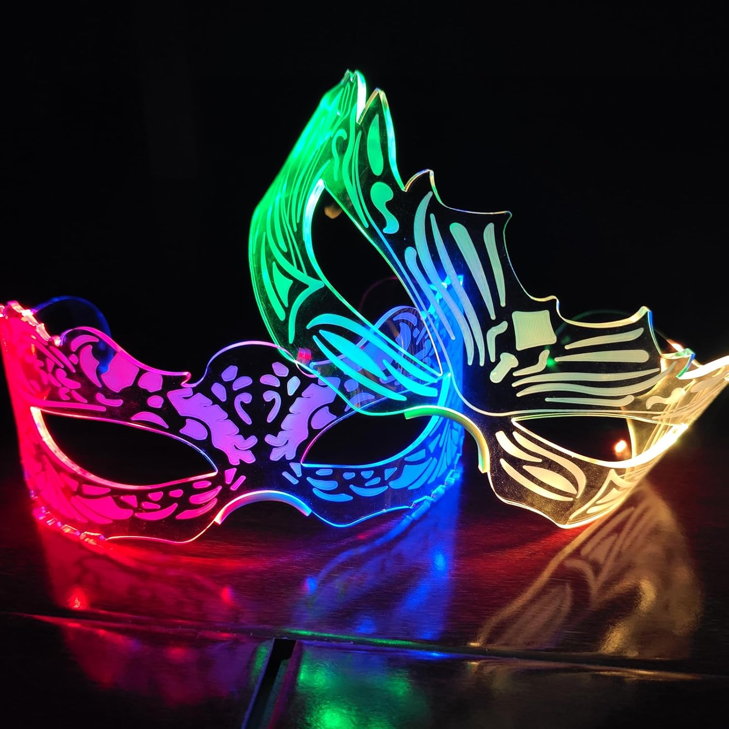 Fency LED Light Up Glasses – Flashing RGB Party Glasses for Raves, Clubs & Halloween – Cool Rave Accessories with 7 Colors & 2 Modes – Cyberpunk for Men - Image 3