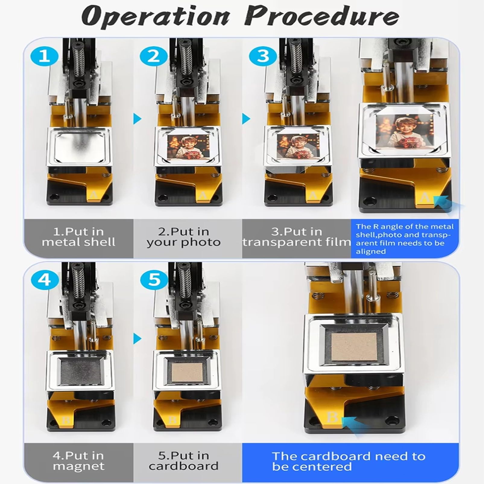 Urządzenie do tworzenia guzików kwadratowych, maszyna do fotomagnesów, kwadratowy obcinacz do narożników papieru PCV, do przycisku plakietki ze zdjęciem