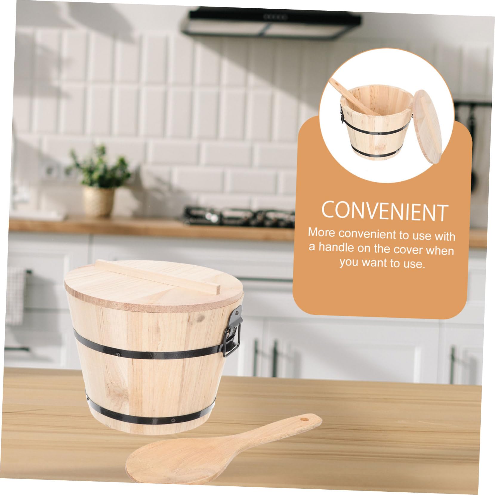 Ipetboom Secchio Per Conservazione Degli Alimenti in Lucidato Contenitore Per Conservazione Del Maniglia Sul Per Cucina e Ristoranti