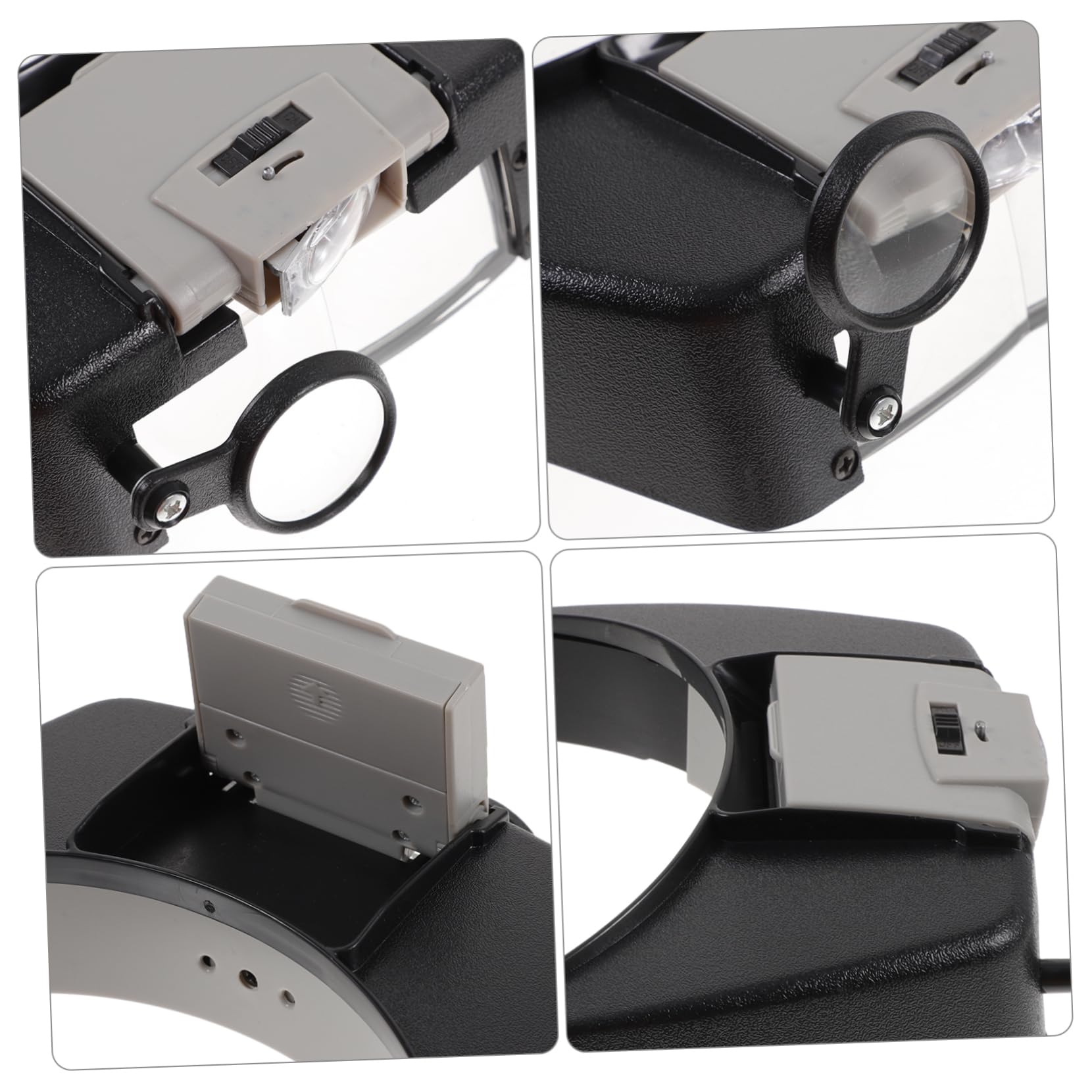 Beaupretty 1Set LED Magnifier with Headband for Maintenance Durable Lens for Viewing for Cross Stitch Reading and Repairs