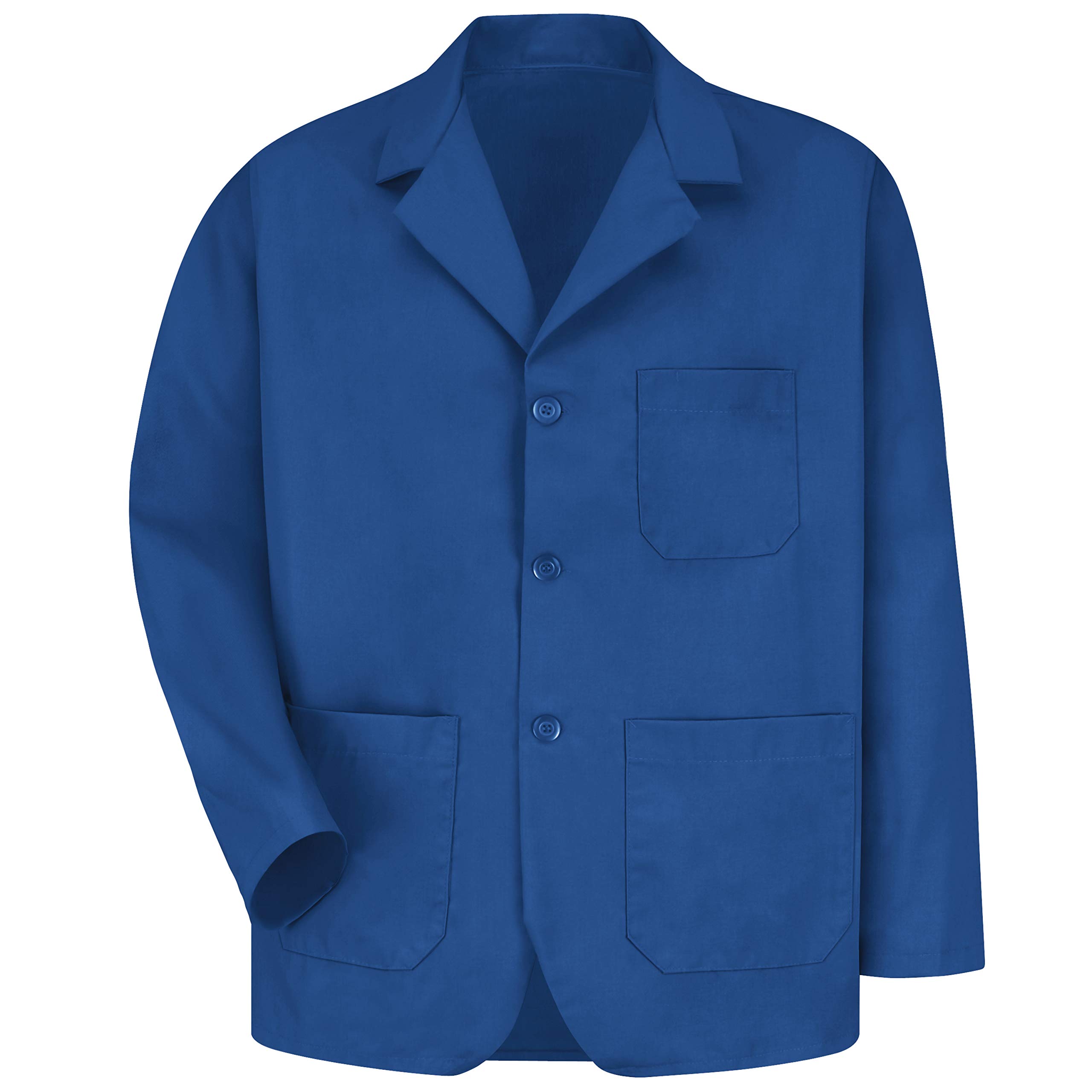 Red Kap Men's Royal Blue Lapel Counter Coat, Medium