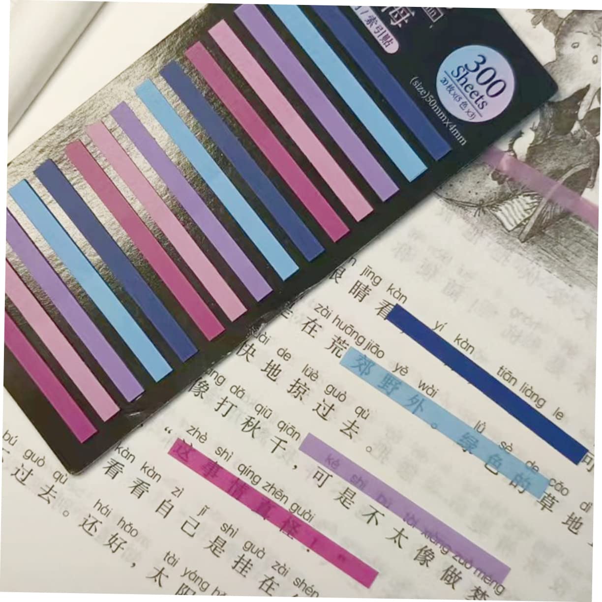 Gadpiparty 5 set Adesivi Schede Super Segnalibri Cancelleria Annotazioni Blocchi Note Riutilizzabili Schede Indice Per Pastelli Articoli Da Scrivania Strisce Colorate 8 fogli*5