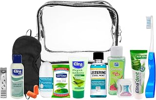 13-teiliges Unisex Reise-Kulturbeutel-Set mit Transparenter Tasche