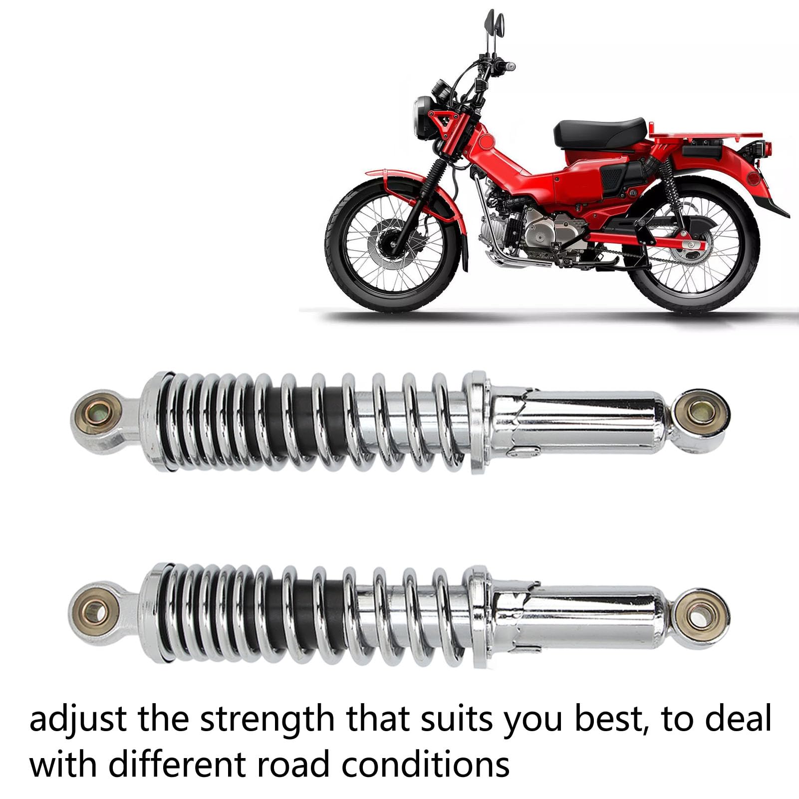 ANGGREK Amortyzator Tylny 305 Mm, Stop Stali, 5-biegowy Regulowany Amortyzator Zawieszenia dla S65 Sport 65 CL70K Scrambler CT70 Trail 70