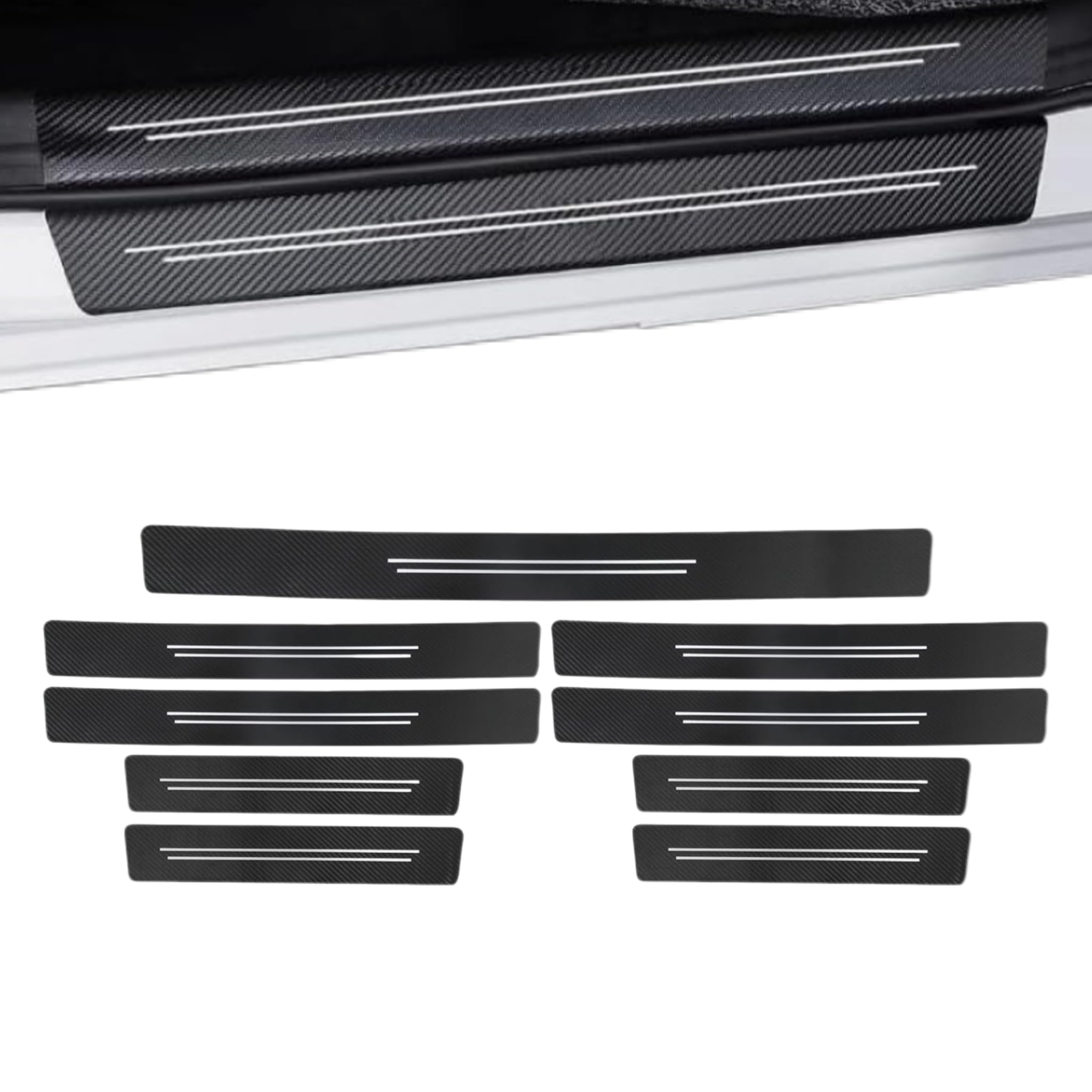 QIZUN 9 PCS Door Sill Protector, for Ateca 2017-2025