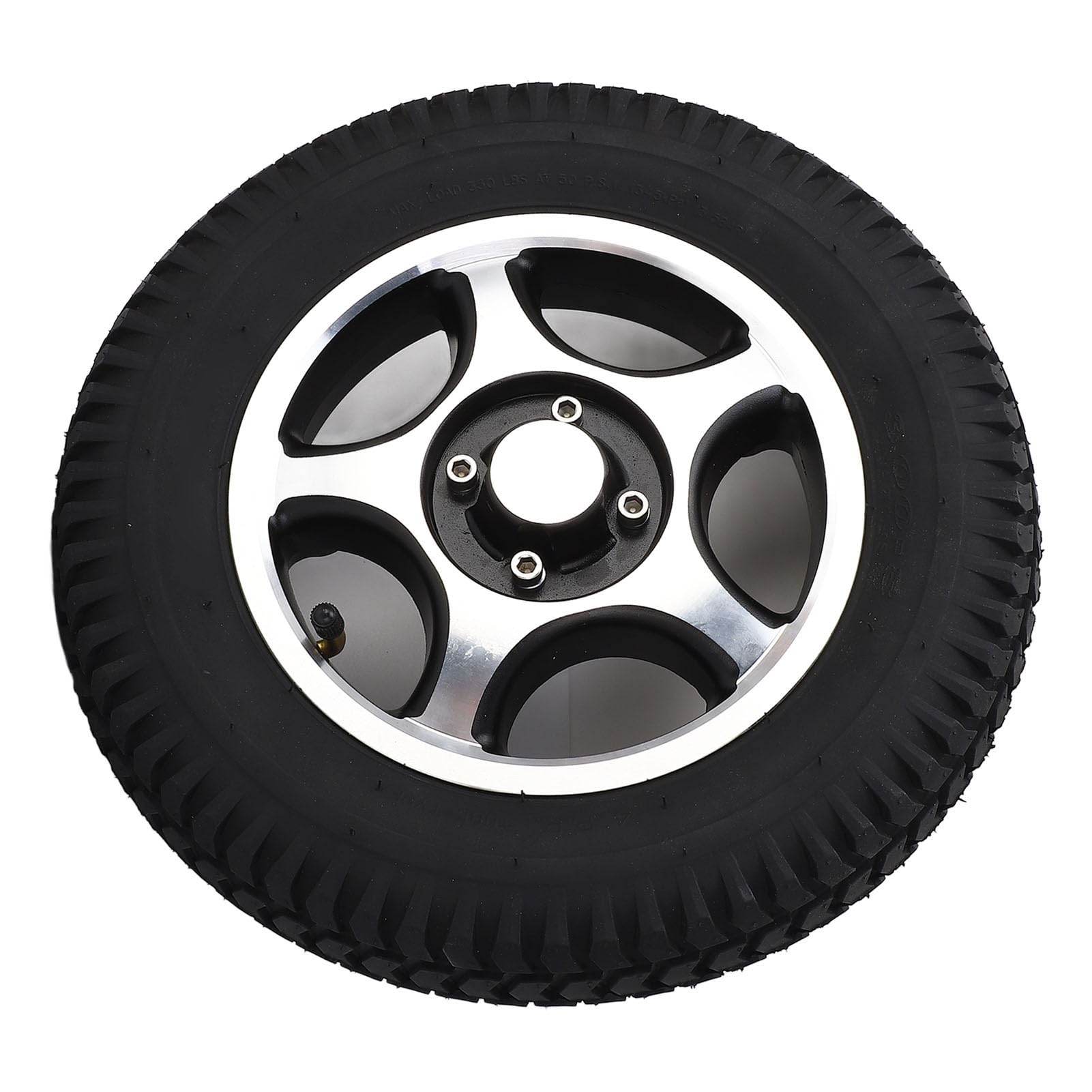 14-Zoll rutschfestes Gummirad mit 17-mm-Bohrung, 150 kg Tragkraft für Handwagen, Bollerwagen & Gartenwagen – robustes Ersatzrad mit Luftbereifung