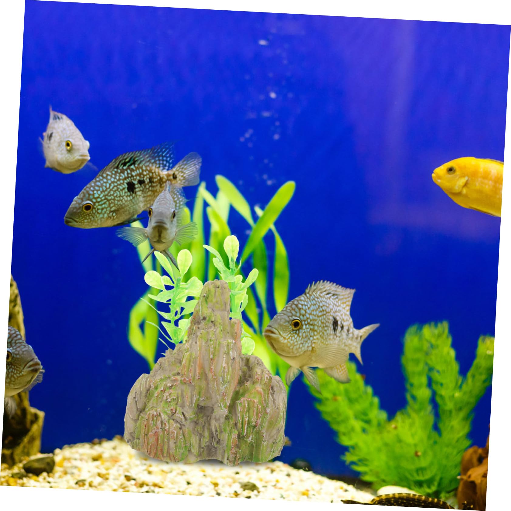 PRETYZOOM Pecera Rocalla Paisajismo Adornos De Acuario Decoraciones De Peceras para Decoración Pecera Adornos Pecera Decoración del Paisaje del Tanque De Peces 2 Piezas X 4