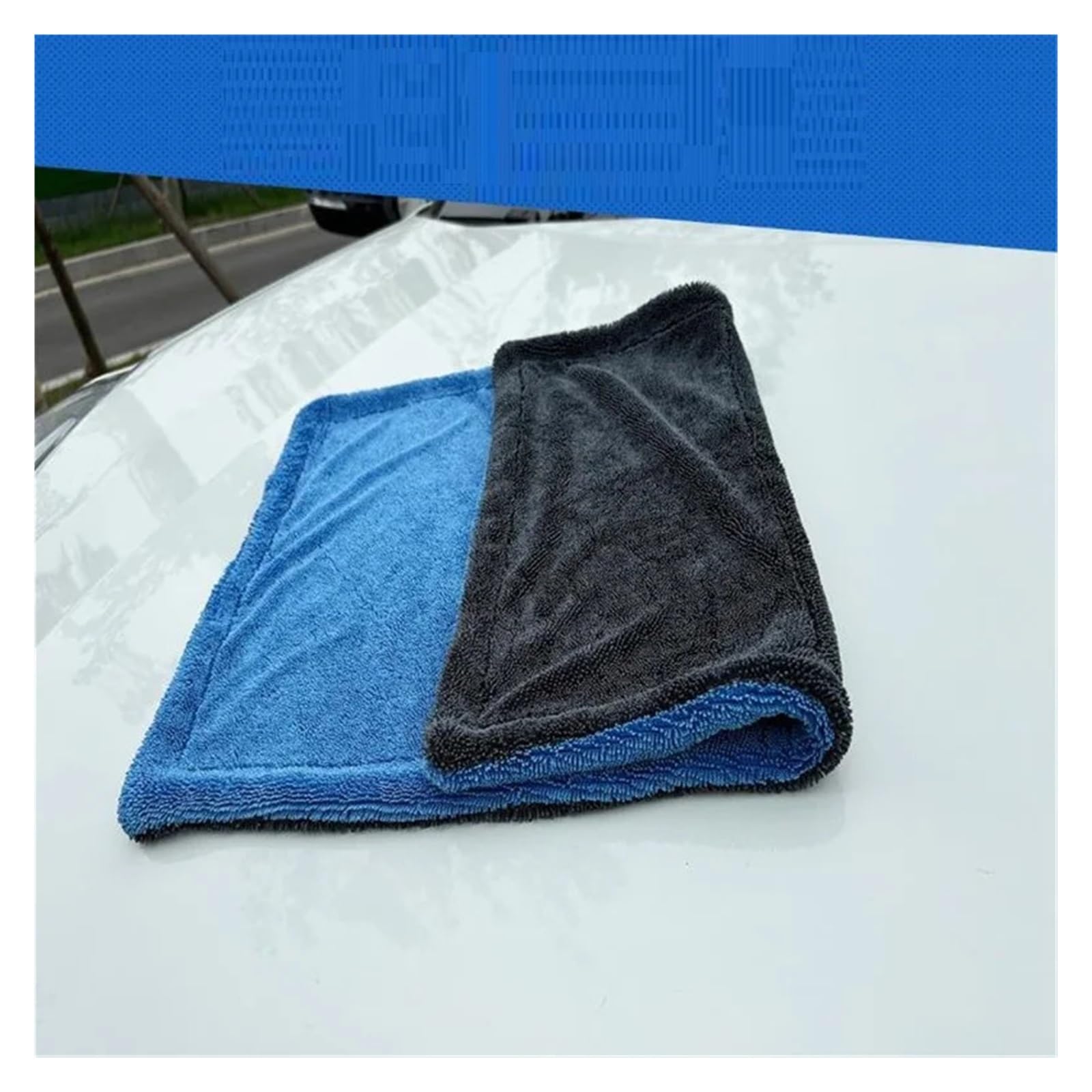 Ultra Absorbent Microfiber Car Wash Towel - Double-Sided Cleaning Drying Cloth for Cars 1 pcs-6 — view 5