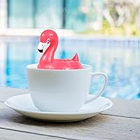 Vista 3 de Genuine Fred, FLOAT TEA FLAMINGO, Infusor de Té Reutilizable Flotante con Forma de Flamenco, Rosa, Regalo Divertido para Amantes del Té, Gadget