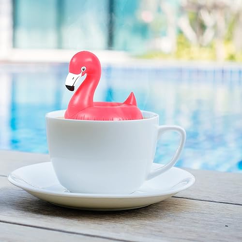 Miniatura 3 de Genuine Fred, FLOAT TEA FLAMINGO, Infusor de Té Reutilizable Flotante con Forma de Flamenco, Rosa, Regalo Divertido para Amantes del Té, Gadget