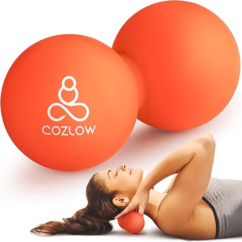 Miniatura 13 de COZLOW Bola de masaje doble lacrosse - Azul cobalto - Rodillo de punto de activación de maní para movilidad, terapia de tejido profundo, liberación