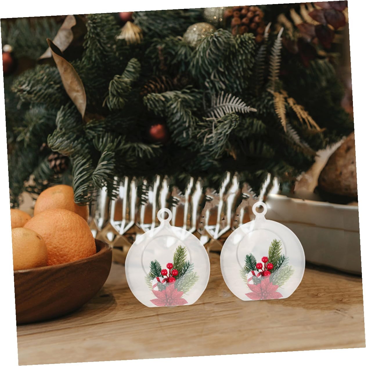 MAGICLULU Bolas Decorativas Transparentes Rellenable de 8 CM 20 Unidades de Plástico Irrompible Adornos Colgantes para Velas y Manualidades Ideales para Decoración Navideña Bodas y